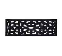 Nicoman Paillasson décoratif d'extérieur en Caoutchouc antidérapant (étroit - 75 x 25 cm) - Noir Audacieux