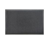 Nicoman Paillasson en Maille 3D très résistant pour intérieur et extérieur, entrée, terrasse, Jardin, Garage - Profil Bas - Antidérapant - Lavable en Machine - Anthracite - 60 x 40 cm
