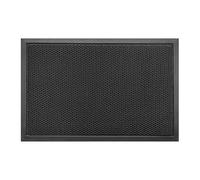 Nicoman Paillasson en Maille 3D très résistant pour intérieur et extérieur, entrée, terrasse, Jardin, Garage - Profil Bas - Antidérapant - Lavable en Machine - Noir - 60 x 40 cm