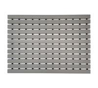 Nicoman Tapis de Drainage à Lattes d'extérieur Mat en Bois de Canard - Tapis de Porte de Jardin, entrée, abri de Jardin, Garage, Piscine - Antidérapant - Grattoir Facile à Nettoyer - (Gris, 61 x 43