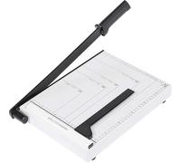 Nictemaw Massicot A4 Professionnel - Coupe jusqu'à 10 Feuilles (Papier, Carton) - Lame Sécurisée et Poignée Ergonomique pour Bureau, École, Artisanat - Blan