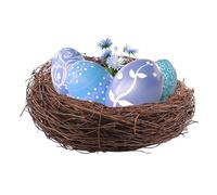 Nid D'oiseau - Ornement De Nid Décoratif De Pâques Artificiel, Panier De Présentation De Printemps Rustique Fabriqué À La Main, Décoration Artisanale Légère Et Respirante | Pour Bois Fenêtre Maison Va