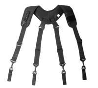 NIDONE Bretelles réglables robustes pour hommes, bretelles de ceinture à outils pour hommes, bretelles de travail élastiques réglables, sangles de type X pour charpentier, construction, travail noir