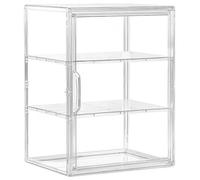 NIDONE Vitrine à pâtisserie, boîte à Pain Transparente, vitrine de Boulangerie pour comptoir de Cuisine, Support Biscuits avec 2 séparateurs Amovibles pour boulangeries Cuisine, 16x12x10 Pouces