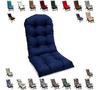 NIDSNID Coussin de Chaise de Jardin Dossier Haut Imperméable 110x50cm Remplacement pour Fauteuil Relax, 10cm Épaisseur avec Bande Élastique et Attaches pour Chaise Adirondack (110x50x8cm,1)