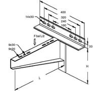 NIED Potence de serrage très lourde KTTSS300 ** 206x340mm galvanisée à chaud