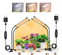Niello Lampe pour Plantes, 2 têtes+2 têtes Lampe de Plante en Croissance, 320LED Lampe LED Horticole, Auto on/off 3/9/12H,Spectre Complet Lampe de Croissance pour Semis, Succulentes