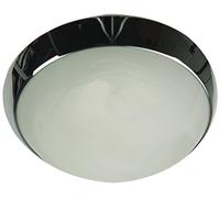 Niermann Standby A + +, Plafonnier, bague décorative Chromé LED, Albâtre type, Verre/métal, alabaster art, 30 x 30 x 11 cm