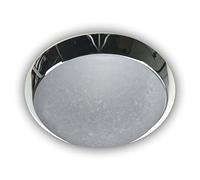 Niermann Standby A + + to E, Plafonnier - Bague décorative Chromé parchemin, Verre/métal, pergament, 30 x 30 x 11 cm