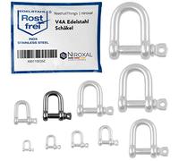 NietFullThings Manille INOX Droite 10 mm, 1 pièce - Fixation et Suspension - Attache pour Corde et chaîne, Bricolage, Jardin