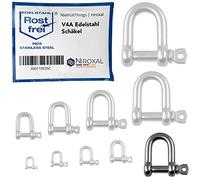 NietFullThings Manille INOX Droite 13 mm, Lot de 2 - Fixation et Suspension - Attache pour Corde et chaîne, Bricolage, Jardin