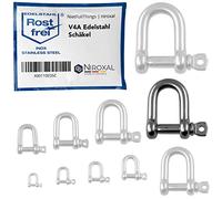 NietFullThings Manille INOX Droite 16 mm, Lot de 5 - Fixation et Suspension - Attache pour Corde et chaîne, Bricolage, Jardin