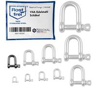 NietFullThings Manille INOX Droite 8 mm, Lot de 20 - Fixation et Suspension - Attache pour Corde et chaîne, Bricolage, Jardin