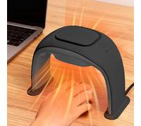 NIFBANG Radiateur soufflant à économie d'énergie, tapis de table chauffant pliable, chauffe-main pour bureau, thermostat, température réglable, chauffage électrique, cadeau pour Noël, noir
