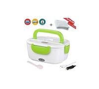 Nifogoo boîte chauffante lunch box électrique - 2 en 1 pour voiture et camion, gamelle chauffante acier inoxidable 12v / 220v, boîte à repas 40w avec