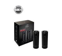 Night Electric Coffret cadeau - Duo de moulins à poivre et à sel électriques Line noir mat 15 cm