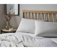 Night Lark - Paire de taies d'oreiller - Collection Lin Print - Toucher Super Doux - Deux taies d'oreiller imprimées en Microfibre - Literie de Luxe - Gris Nuage