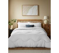 Night Lark - Parure de lit sans Housse de Couette - 4,5 tog - Double - Collection Tufted Dot - Literie de Luxe - Hypoallergénique - Lavable en Machine - Blanc Polaire