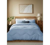 Night Lark Parure de lit sans Housse de Couette et taie d'oreiller Tufted Dots Collection - King Size - 4,5 tog - Fibre Smartfil avancée - Lavable en Machine - Hypoallergénique - Bleu crépuscule