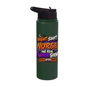 Night Shift Nurse : Le véritable spectacle d'horreur se passe après la tombée de la nuit Stainless Steel Insulated Water Bottle