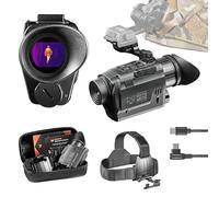 Nightfox Arctic Caméra de vision nocturne thermique - Caméra thermique pour montage tête ou casque, capteur 256×192 ≤30mK, 50fps, FOV 24°, étanche IP65