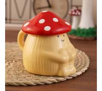 NiHome Grande tasse à café en céramique en forme de champignon pour la maison, le bureau, la cuisine, jolie tasse à café et thé, cadeau pour amie, femme, durable et facile à nettoyer, gobelet