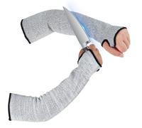 NIHUIFDPY Lot de 2 manchons de protection résistants aux coupures de niveau 5 pour avant-bras, poignets et bras de travail pour le jardin, la cuisine, le travail