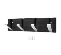 Niiyen Crochet Mural Pliable Cintre Mural Pliant en Alliage d'aluminium Crochet rabattable Gain de Place Vis Noire Fixe pour RV Yacht Bateau Armoire Chapeau Écharpe Clé