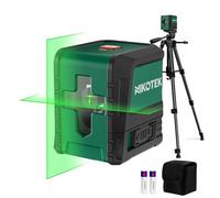 Nikotek Niveau Laser Auto-nivelant Faisceau Horizontal et Vertical Laser Croisé pour la Décoration de La Maison, Pochette de Transport, Batterie Incluse (Vert GT2)