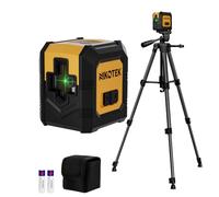 Nikotek Niveau Laser Auto-nivelant Faisceau Horizontal et Vertical Laser Croisé pour la Décoration de La Maison, Pochette de Transport, Batterie Incluse (Laser vert tripod fer 1.02m)