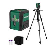 Nikotek Niveau Laser Auto-nivelant Faisceau Horizontal et Vertical Laser Croisé pour la Décoration de La Maison, Pochette de Transport, Batterie Incluse (Laser vert tripod fer 1.02m)