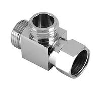 Nikou Déviateur à 3 voies, Té de raccord de tuyau 1/2 "en laiton chromé Connecteur d'adaptateur en forme de T pour tuyau de valve à angle bras de douche de baignoire robinet de pulvérisateur de bidet