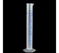 Nikou Eprouvette de Mesure 250ml, Cylindre Gradué Tube à Essai de Mesure avec Base Hexagonale en Plastique, Ligne Bleue Echelle Précise pour Science Laboratoire