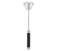 Nikou Fouet Oeuf, Manuel Batteur à Oeufs Manuel Rotatif Durables Antirouille En Acier Inoxydable Fouet Cuisine Inox pour Mélanger, Remuer la Pâte, les Œufs, Mousser, Fouetter, Argent