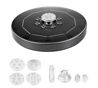 Nikou Lot de 8 pompes à eau flottantes à énergie solaire 3 W pour jardin, terrasse, étang et piscine avec lumière et buse transparente