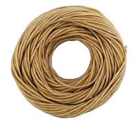 Nikou Mèche Bougie, Mèche en Fibre de 2 Mm avec Revêtement en Cire d'abeille Naturelle, Mèche de Bougie Parfumée DIY de 200 Pieds(Sombre)