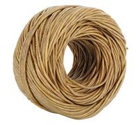 Nikou Mèche de Bougie en Cire d'abeille Naturelle de 2 mm, Mèche de Fibre de Revêtement Bricolage Mèche de Bougie de 200 Pieds pour l'acide Stéarique de Paraffine (Sombre)