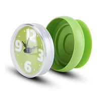 Nikou Mini Horloge Ronde à Ventouse éTanche pour Salle de Bain Et Douche, Peut êTre UtiliséE pour Surveiller L'Heure Ou la DéCoration dans la Salle de Bain Ou la Cuisine