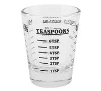 Nikou Petite Tasse à Mesurer en Verre, Mini Verre Doseur, oz/ml/CuillèRe à Café/CuillèRe à Soupe 4 éChelles 1 Once 30ml Outil de Cuisine