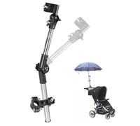 Nikou Poussette Parapluie, Porte-Parapluie Réglable à 360° Support De Parapluie, Accessoire Universel pour Déambulateur Vélo Bébé Poussette Fauteuil Roulant (Noir)