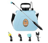 Nikou Pulvérisateur Électrique de Jardin 8L, Pulvérisateur à Pression à Batterie avec 3 Buses, Canne Télescopique, Indicateur du Niveau, pour Jardin Arrosage Pelouse Cour Désherbage Nettoyage