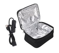Nikou Sac à lunch four portable micro-ondes USB chargeant des fours chauffants pour récipients alimentaires chauffants, doublure en film d'aluminium pour déjeuner avec 2 méthodes de chauffage