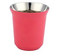 Nikou Tasse à café à double paroi, en acier inoxydable 304, 160 ml, rose rouge, fournitures de cuisine, boissons, tasse à café