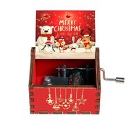 Niktule Petite boîte à Musique,Boîte à Musique Classique en Bois sculpté à manivelle - Boîte à Musique en Bois de Noël, Cadeaux pour garçon, Fille, ami de la, Noël, Anniversaire