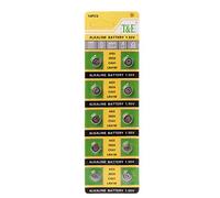 Nikunty Lot de 10 Piles Bouton alcalines AG2 1,5 V 396A LR726 SR726W GP397 1164SO SR59W SR726