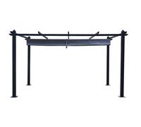 Concept Usine Pergola Aluminium Nila 4x3m Gris 12m² Autoportante thermolaquée Toile rétractable