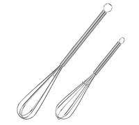 NileHome Lot de 2 mini fouets de cuisine en acier inoxydable de 12,7 cm et 17,8 cm pour cuisiner, fouetter, mélanger, battre et mélanger