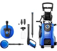 Nilfisk E 145.4 Nettoyeur Haute Pression + Nettoyeur de Sols et Murs + Brosse Rotative - Nettoyeur pour Le Jardin, Terrase, Vitres et Voiture (2100 W), Bleu