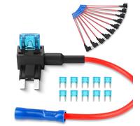 Nilight Lot de 10 porte-fusibles Add-a-circuit Tap pour fusibles mini ATM APM avec 10 fusibles à lame
