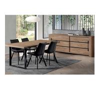 NILLA - Ensemble Buffet + Table 200cm Aspect Bois